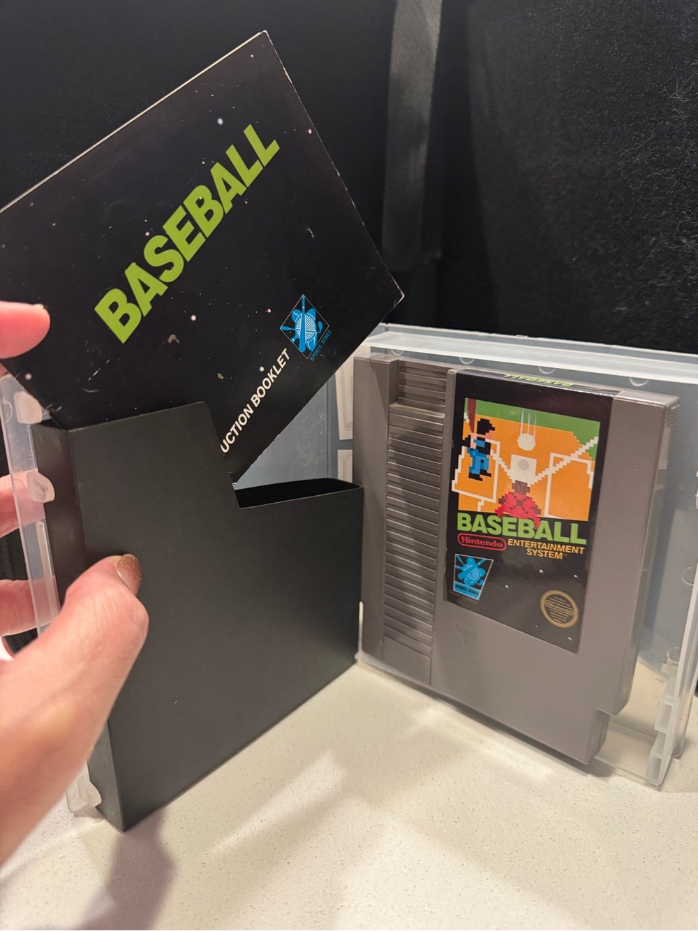Nintendo Baseball NES Game Cartridge w/Manual/Sleeve/Case - 5 screw - Authentic
